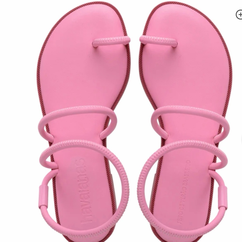 Havaianas Pink Circular Strap Sandals size 6